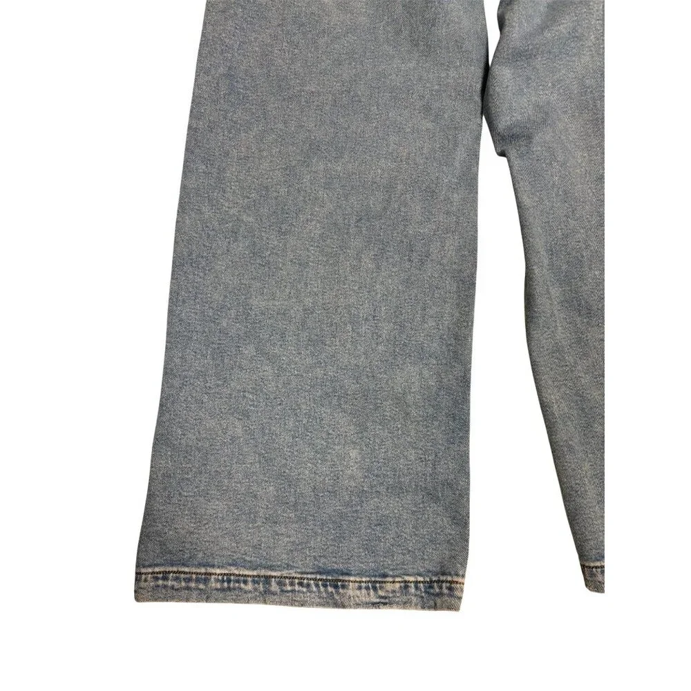 Ava & Viv Wide Leg Lighter Wash Denim Jeans Size 16 Womens Relaxed Fit Stretch - Picture 9 of 14
